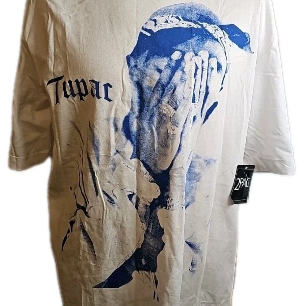 Tupac Me Against The World Double Sided Graphic Shirt 2Pac Brand Size XL White